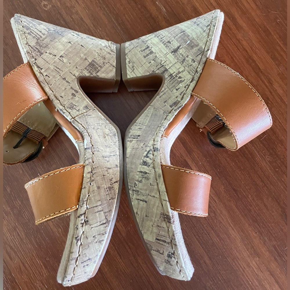 B.O.C. Born Cork Block Heel Strap Sandals Size 9 - Picture 5 of 10
